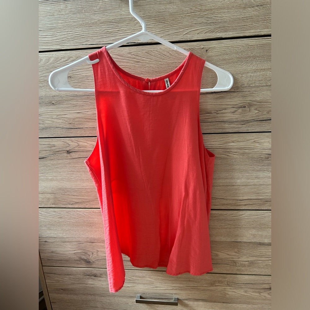 Coral sleeveless tank top Stradivarius